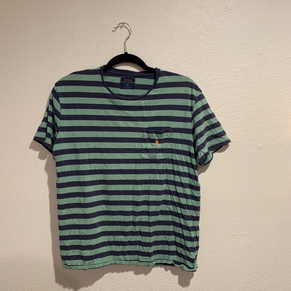 striped polo shirt